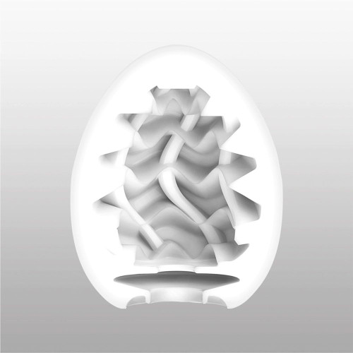 Мастурбатор-яйцо с охлаждающей смазкой EGG Wavy II Cool (нежно-голубой)