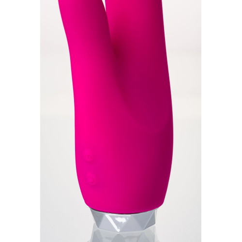 Розовый вибратор с клиторальным стимулятором L EROINA - 18 см. (розовый)