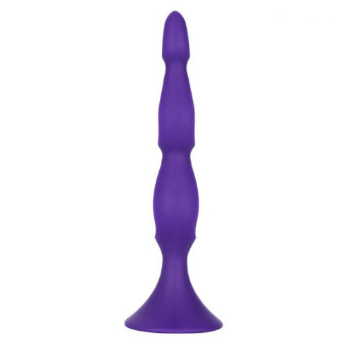 Фиолетовая анальная елочка Silicone Triple Probe - 14,5 см. (фиолетовый)