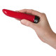Красный вибратор Ladyfinger - 13 см. (красный)