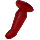 Красная изогнутая анальная пробка - 13 см. (красный)