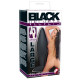 Чёрный анальный стимулятор Silicone Butt Plug Large - 12 см. (черный)