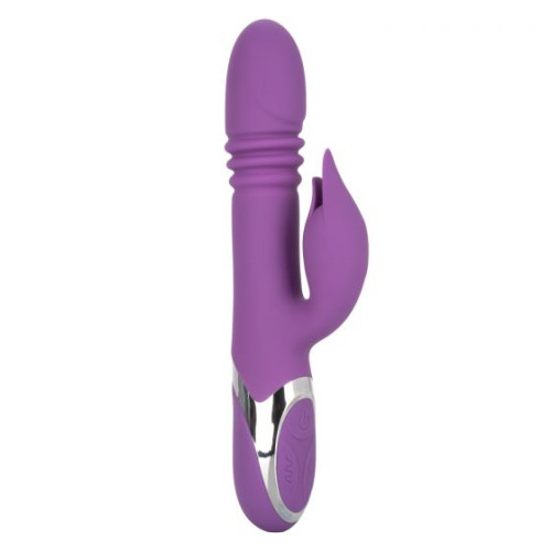 Фиолетовый вибромассажер-кролик Enchanted Kisser с поступательными движениями (фиолетовый)