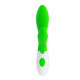 Зеленый вибратор Owen с клиторальным отростком - 20 см. (зеленый)