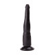 Чёрный анальный фаллоимитатор на подошве-присоске - 18,5 см. (черный)