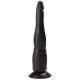 Чёрный анальный фаллоимитатор на подошве-присоске - 18,5 см. (черный)