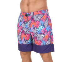 Мужские шорты для плавания с ярким принтом Doreanse Bora Bora (сливовый|L)