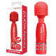 Красный жезловый мини-вибратор с кристаллами Mini Massager Love Edition (красный)