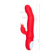 Красный вибратор Redli с двигающейся головкой - 21 см. (красный)