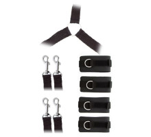 Комплект наручников и поножей LUXURIOUS BED RESTRAINT CUFF SET (черный)