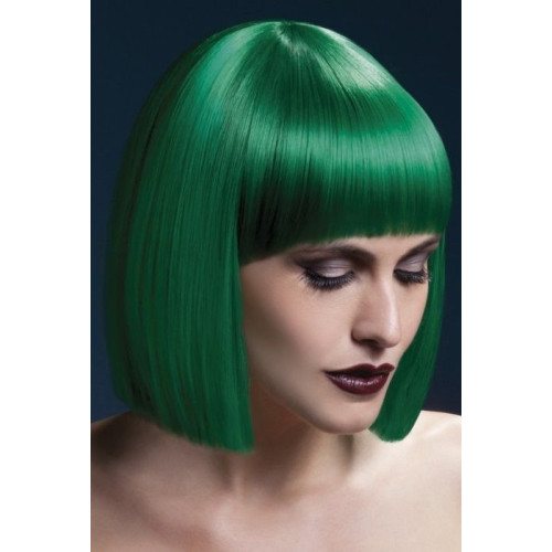 Зеленый парик со стрижкой прямой боб (зеленый)