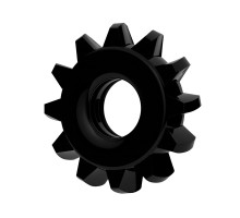 Чёрное эрекционное кольцо для пениса Power Plus (черный)