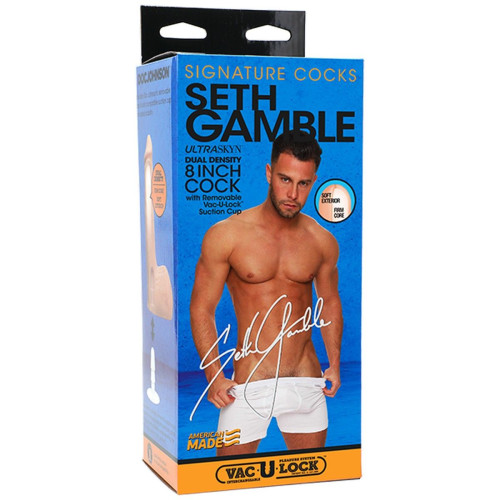 Телесный фаллоимитатор-реалистик Signature Cocks Seth Gamble со съемной присоской - 20,3 см. (телесный)