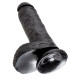 Чёрный фаллоимитатор 8  Cock with Balls - 21,3 см. (черный)