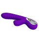Фиолетовый вибратор Jersey с вакуумной стимуляцией - 21,8 см. (фиолетовый)
