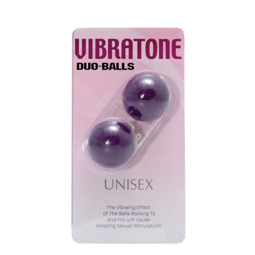 Фиолетовые вагинальные шарики VIBRATONE DUO BALLS PURPLE BLISTERCARD (фиолетовый)