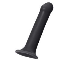 Черный фаллос на присоске Silicone Bendable Dildo L - 19 см. (черный)
