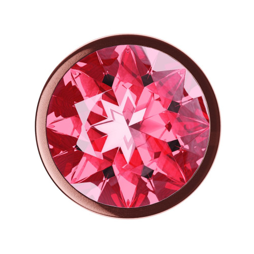 Пробка цвета розового золота с малиновым кристаллом Diamond Ruby Shine L - 8,3 см. (малиновый)