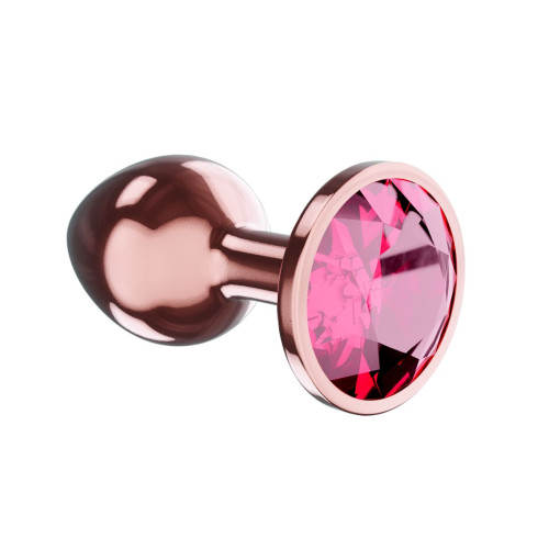 Пробка цвета розового золота с малиновым кристаллом Diamond Ruby Shine L - 8,3 см. (малиновый)