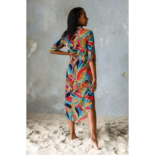Платье-туника Dominica с ярким принтом (разноцветный|5X)