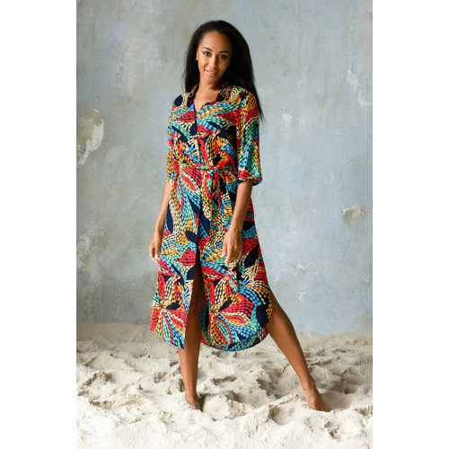 Платье-туника Dominica с ярким принтом (разноцветный|L)