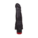 Чёрный вибромассажер с широким основанием - 18,8 см. (черный)