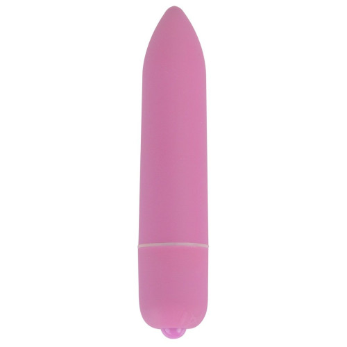Розовая удлинённая вибропуля Power Bullet Pink - 8,3 см. (розовый)