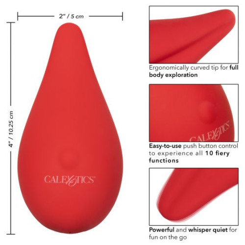 Красный клиторальный вибромассажер Red Hot Flicker (красный)