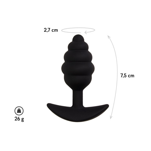 Черная анальная пробка Sphere S - 7,5 см. (черный)