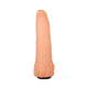 Телесная гелевая насадка-фаллос с клиторальными лепестками - 18,5 см. (телесный)