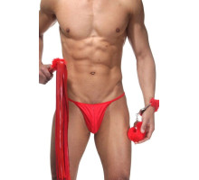 Красный эротический костюм раба (красный|L-XL)
