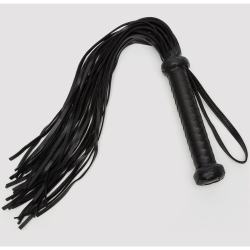 Черный кожаный флоггер Bound to You Faux Leather Flogger - 63,5 см. (черный)
