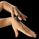 Вибростимулятор-уточка Lov Finger в комплекте с возбуждающим гелем (черный)