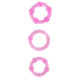 Набор из 3 стимулирующих эрекционных колец розового цвета (розовый)