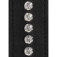 Черный ошейник с поводком Diamond Studded Collar With Leash (черный)
