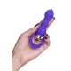 Фиолетовая анальная вибровтулка Curvy - 14 см. (фиолетовый)