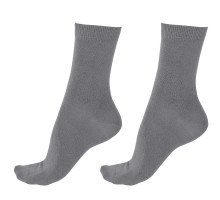 Однотонные носочки из бамбука (2 пары в упаковке) (темно-серый|S-M-L)