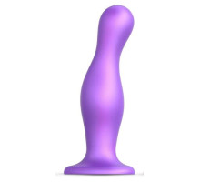 Фиолетовая насадка Strap-On-Me Dildo Plug Curvy size L (фиолетовый)