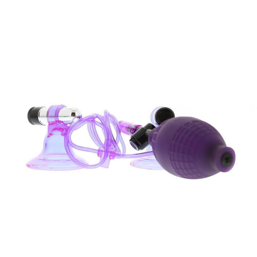 Вакуумные стимуляторы на соски с вибрацией Hi-Beam (фиолетовый)