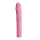 Нежно-розовый вибратор Vic с выделенными венками - 15,5 см. (нежно-розовый)