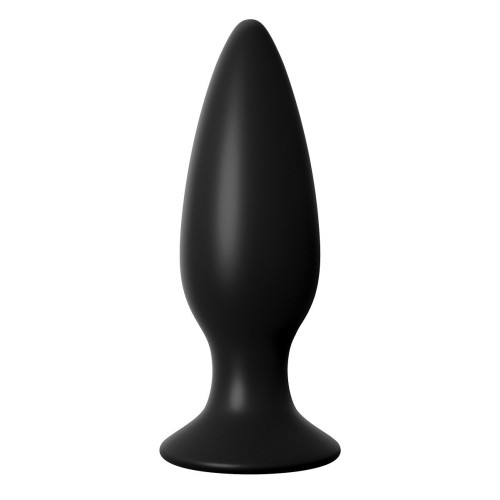 Чёрная большая анальная вибропробка Large Rechargeable Anal Plug - 13,5 см. (черный)