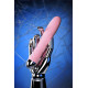 Розовый силиконовый вибратор с функцией нагрева и пульсирующими шариками FAHRENHEIT - 19 см. (розовый)