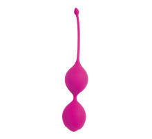 Ярко-розовые двойные вагинальные шарики с хвостиком Cosmo (ярко-розовый)
