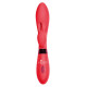 Красный вибратор Yonce с клиторальным зайчиком - 20,5 см. (красный)