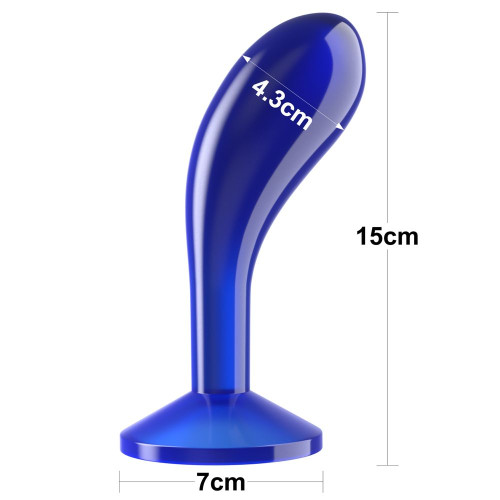 Синяя анальная втулка Flawless Clear Prostate Plug 6.0 - 15 см. (синий)