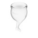 Набор прозрачных менструальных чаш Feel secure Menstrual Cup (прозрачный)