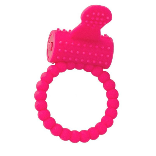 Розовое силиконовое виброкольцо A-toys (розовый)