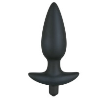Чёрная анальная вибровтулка Black Velvet с 5 скоростями - 17 см. (черный)