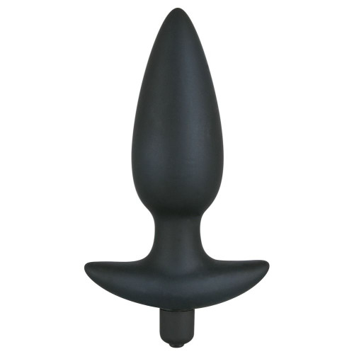 Чёрная анальная вибровтулка Black Velvet с 5 скоростями - 17 см. (черный)