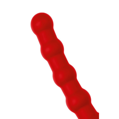 Красная насадка на пенис для двойного проникновения - 19,5 см. (красный)